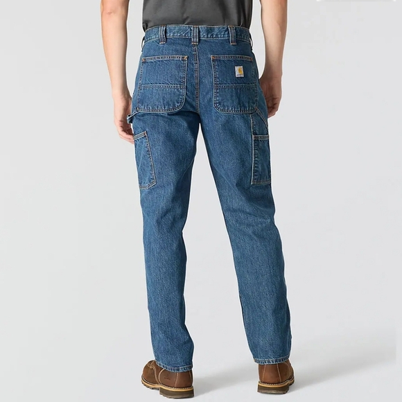 NWT Carhartt Loose Straight Denim Dungaree in Canal Blue Mens Size 40 X 32 - Picture 2 of 3